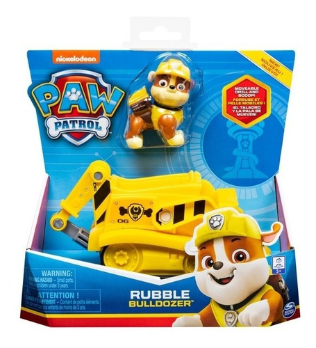 Paw Patrol - Patrulla Canina - Vehículo Bulldozer - Rubble