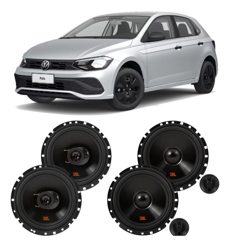 Kit 4 Alto Falantes Vw Novo Polo Jbl 6 Polegada E Kit 2 Vias