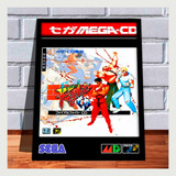 Quadro Decorativo Capa A4 Gamer Final Fight Cd Jp Sega Cd