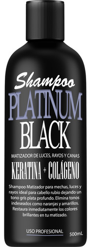 Shampoo Platinum Black Matizador Cabello Rubio Platinado!!