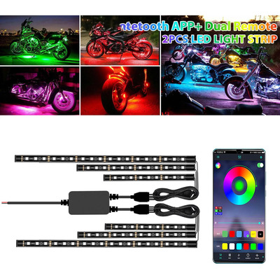 Kit De Luces Led Para Motocicletas, Tira De Luces De Neón Fl