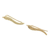 Brazalete Golden Leaf Ear Climbers, Delicado Y Moderno