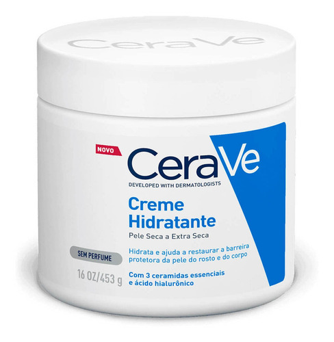 Cerave Creme Hidratante Pele Seca A Extra Seca 454g