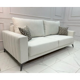 Sillones Sofas 2 Cuerpos Vainilla 1.80 Chenille Fabrica