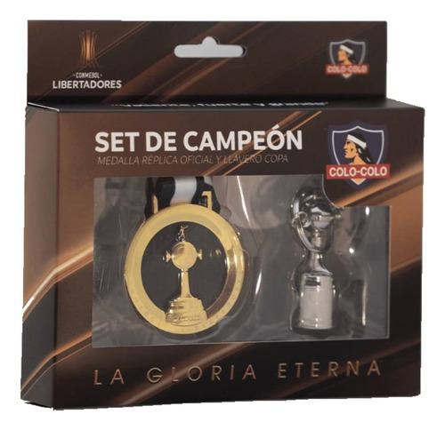 Set De Campeon Copa Libertadores Colo Colo Medalla + Llavero