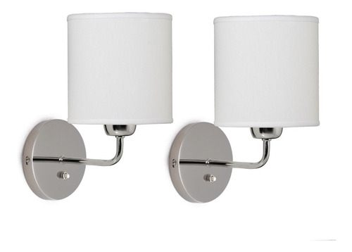 2 Apliques De Pared Hudson Con Interruptor Standard Luminic®