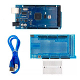 Kit Mega 2560 Compatible Con Arduino + Protoshield + Cable