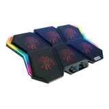 Base 6 Ventiladores Notebook Gamer Pro Reptilex - Ps