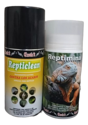 Kit Repticlean Contra Acaros Y Reptimina P/ Reptiles 120gr  