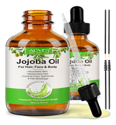  2 Botellas De Aceite De Jojoba Multiusos Para Cabello, Cara