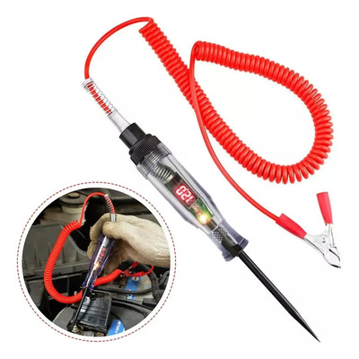 Tester De Voltaje De Circuito Para Automóvil 6-24v Rojo