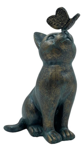 Xzjmy Estatuas De Decoracion De Jardin, Figuras De Gato Con