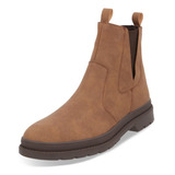 179-19 Bota Casual Tabaco Hombre Caballero Elástico Lateral