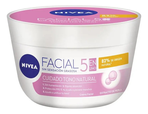 Crema Facial Nivea Cuidado Aclarado Natural 375 Ml