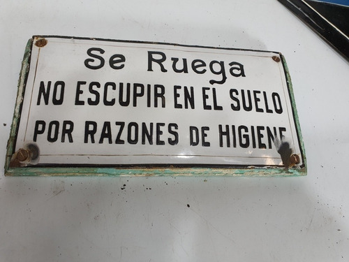 Antiguo Cartel Original De 1920 Se Ruega No Escupir 