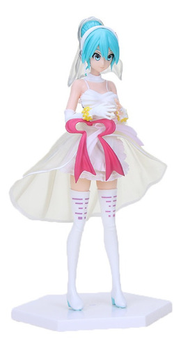 Vocaloid Hatsune Miku White Dress Figura En Bolsa