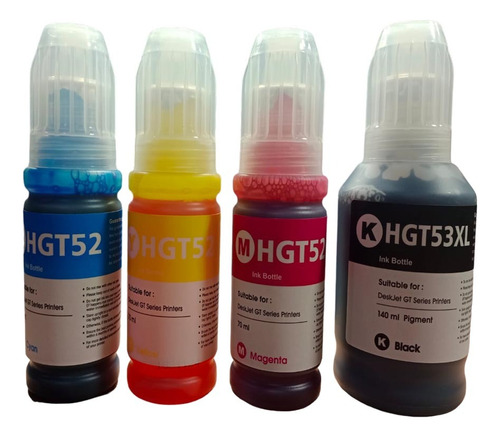 Kit Tinta Alternativa Hp 53/52 (140ml Negra, 70ml Color) 