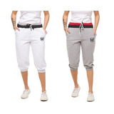 Kit 02 Bermudas Feminina De Moletom Skinny Saruel Sport W-b1