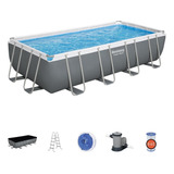 Piscina Power Steel Gris 5.49x2.74x1.22m Pool Set Bestway