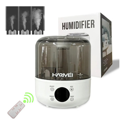 Harmei Humidificador Ultrasónico, Difusor De Aceite Esencial De 3l Con Pantalla Led Y Control Remoto, Sincronización De 8 Horas, 3 Modos De Niebla, Apagado Automático, Funcionamiento Silencioso | Envío gratis