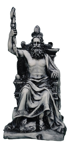 Figura De Resina Zeus Sentado En Su Trono Grande #133