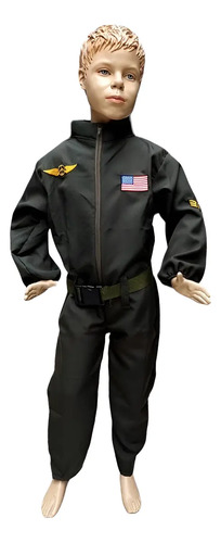 Disfraz De Top Gun Maverick Piloto De Combate Aviador Para Niño | Envío gratis