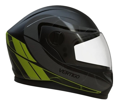 Casco Integral Vertigo V32 Warrior Negro-amarillo T:l-bmmoto