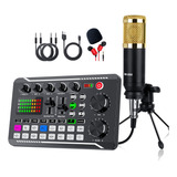 Kit De Tarjeta De Sonido Portátil F998 Bm800 Set Y Micrófono