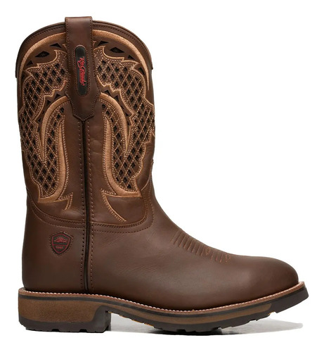 Bota De Trabajo Rio Grande Para Hombre En Piel Café Alaska