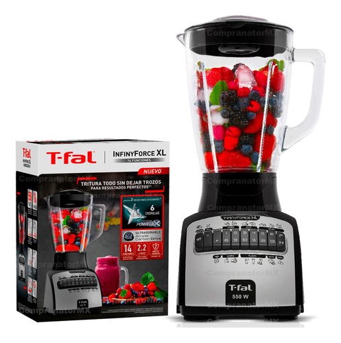 Licuadora Infinyforce Xl 2.2 L Vaso Vidrio 14 Vel 6 Cuchilla