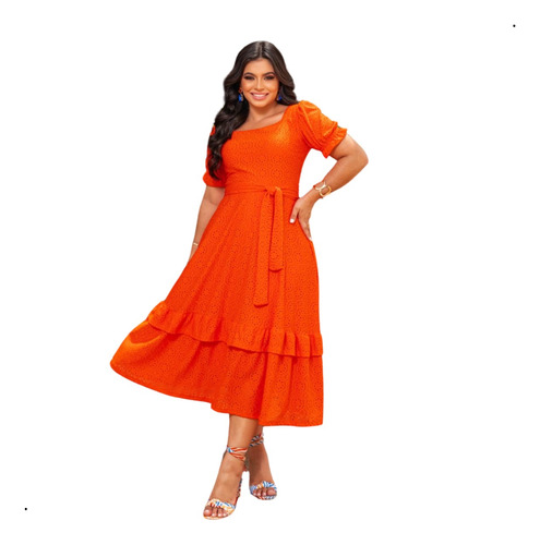 Vestido Plus Size Tamanho Maior Moda Evangelica#*