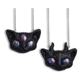 Collar Plata 925 - Gato Negro Galaxia De  Friki Crafts 