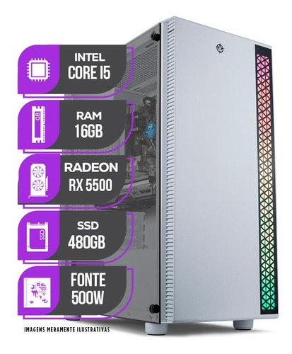 Pc Gamer Mancer, Intel I5, Rx 5500, 16gb Ddr4, Ssd 480gb