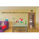 Pegatina Vinil Decorativo Sirena Cangrejo Kids Niño Niña