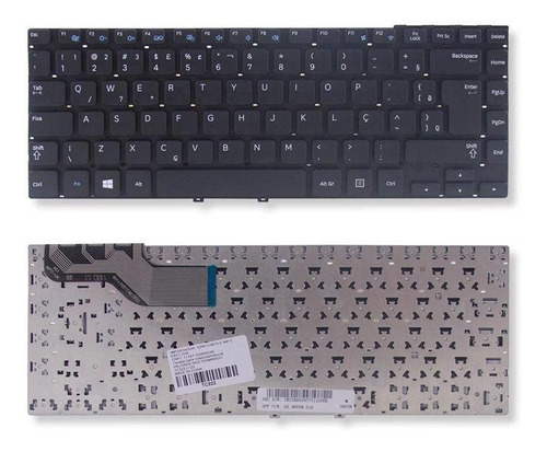 Teclado Para Notebook Samsung Ativbook Np270e4e-kd1br 