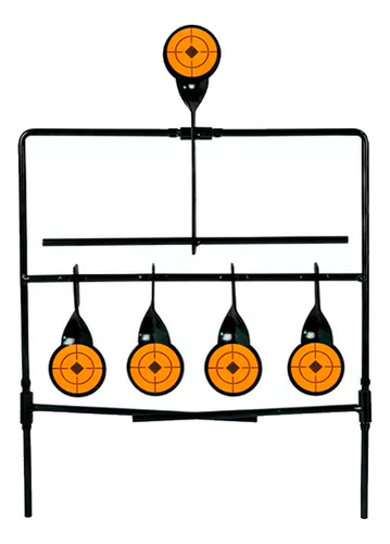 Alvo Metálico Rossi Prático Reset Airgun Com 5 Pêndulos 380