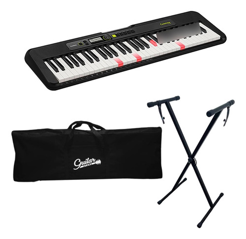 Pack Teclado Casio Lk-s250bk + Atril + Funda Y Transformador