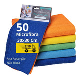 Kit 50 Pano Microfibra Automotivo Grande 30x30 Cm Anti-risco