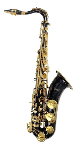 Saxofone Tenor Halk Preto/dourado Sib   Completo  
