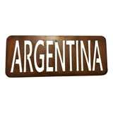 Cartel Argentina Chapa Tipo Patente Vintage Oxido 38x15