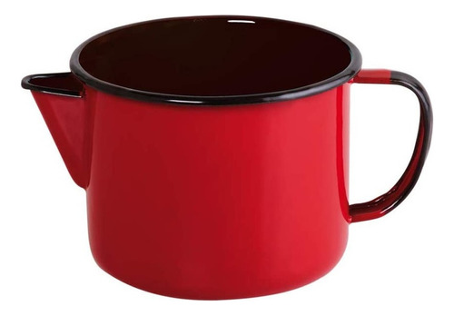 Caneca Esmaltada Com Bico 1 Litro - Ewel Cor Vermelho