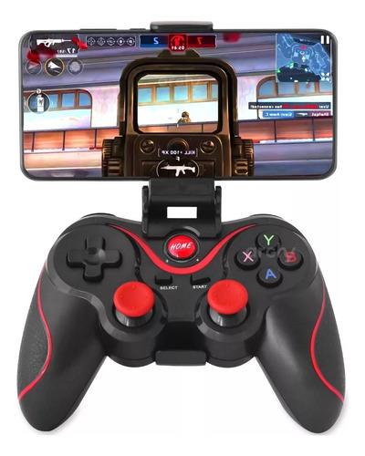 Control Gamepad Mando Bluetooth Android Pc Con Soporte