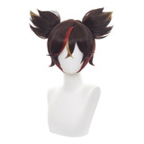 Genshin Impact Xinyan Cosplay Peluca Corto Pelo 30cm A