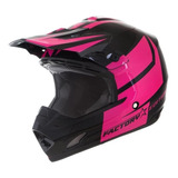 Capacete Motocross Pro Tork Th1 Factory Edition Cor Preto/rosa Tamanho Do Capacete 60