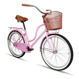 Bicicleta Urbana Femenina Black Panther Urbana Santorini  2021 R26 Freno Contrapedal Color Rosa Con Pie De Apoyo