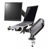 Soporte De Brazo Doble Monitor Led + Soporte Para Notebook  