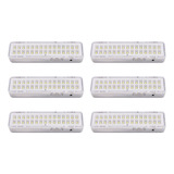 6 X Luminária 30 Leds 12v 24v Luz Para Central Emergência