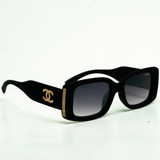 Óculos Chanel Preto E Dourado