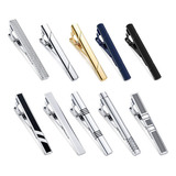 8 Piece Tie Clip For Men Gold Tone Metal Yes 1
