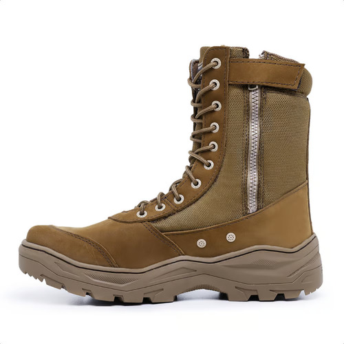 Bota Coturno Acero Selva Com Zíper Coyote Padrão Eb